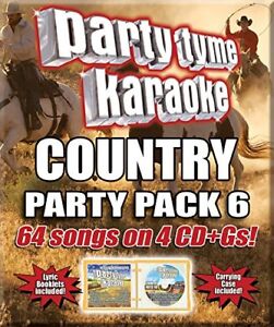 Party Tyme Karaoke - Country Party Pack 6 (CD, 2017, 4-Disc Set) NEW