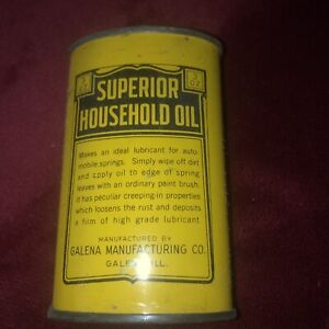 VINTAGE SUPERIOR HOUSEHOLD OIL CAN 3 OZ NO TOPS MUST SEE