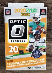 2020 Panini Optic NFL Football Hanger Box - 20 Cards/Box - Blue Scope Rookies