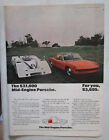 1971 PORSCHE 914 Sports Car & 917 Race Car Print Ad ~ The Mid-Engine Porsche