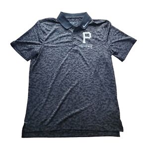 Pittsburgh Pirates Shirt Nike Golf Polo Dri Fit Black Men's Size Medium NWT