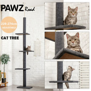 PAWZ Road Cat Tree Tower Scratching Post Condo House Floor to Ceiling Cat Toys