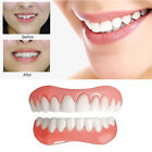 2Pcs Silicone Upper Lower False Teeth Dental Veneers Dentures Smile Fake Tooth