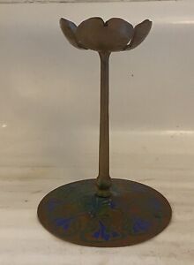 Arts and Crafts Shop Copper And Enamel Candlestick Buffalo New York