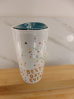 Starbucks 2015 “Best Day Ever” Confetti Tumbler 10oz Travel Mug Ceramic with Lid