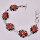 Coral Gemstone Ethnic Handmade Bracelet Jewelry 23 Gms  B-1195