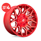 (Set of 4) Fuel D771 TWITCH Wheels 22X12 6X135/6X5.5 -44mm Red Rims 22