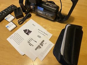 dvc 4k ultra hd camcorder 56 mp With Light, Mic, Charger, Two Batteries, Remote