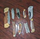 Lot Of 9 Vintage Folding Pocket Knives Men's Junk Drawer Smith And Wesson & More