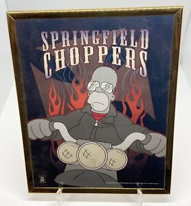 Vintage Homer Simpson Springfield Chopper Carnival Prize Framed Picture
