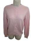 Lord & Taylor 100% 2-ply Cashmere Pale Pink Cardigan Size M May fit Small S