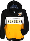 New Youth L Pittsburgh Penguins NHL Hockey Black Pullover Hoodie Sweatshirt nwot