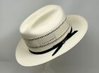 STETSON SHANTUNG STRAW BLACK VENTED OPEN ROAD 5 WESTERN HAT