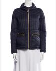 Michael Kors Packable Down Puffer Jacket Women’s M Navy Blue Full Zip READ