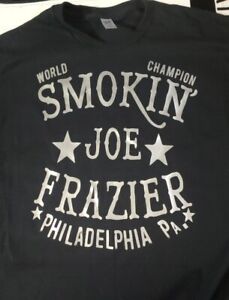 new smoking joe frazier philadelphia boxing Black training t shirt S M L XL