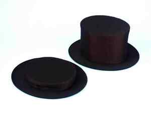 Black Collapsible Magic Top Hat Magician Ringmaster Child Costume Accessory Prop