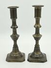 Vintage Brass Candlestick Holders Set Of 2 Made In India 8” Great Patina!