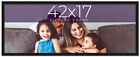 42x17 Frame Black Real Wood Picture Frame Width 0.75 inches | Interior Frame Dep