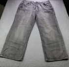 Ecko Unltd Jeans Mens 40 (Actual 40x30) Gray Loose Fit Baggy Lightweight Y2K