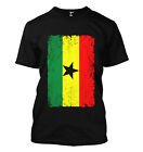 Distressed Ghana Flag - Futbol Soccer Country Pride Men's T-shirt