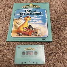 Vintage 1986 Big Bird Story Magic, I Want To Go Home! Book With Cassette Tape