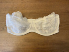 Victoria's Secret White Eyelet Lace 38DD Sexy Tee Strapless Unlined Bra VS