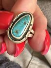 Vintage Native American “Navajo” Sterling Silver & Turquoise Ring - Size 5.5-5.7