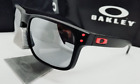 Custom OAKLEY matte black HOLBROOK +(aftermarket) chrome POLARIZED sunglasses
