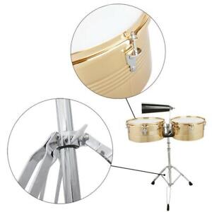 Glarry Timbales Instrument 13 Inch & 14 Inch Timbales Drum Set, Strong Durabilit