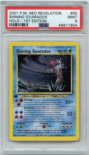 Pokemon Shining Gyarados 1st Edition PSA 9 Mint 65/64 Neo Revelation