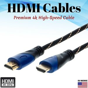 Gold 4k HDMI Cable 2.0 PREMIUM 1.5 3 6 10 12 15 20 25ft 30ft 35ft 40ft 50ft Lot