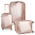 3 Piece Luggage Set ABS Hard Shell Business Suitcase Travel Carry on Bag RSG