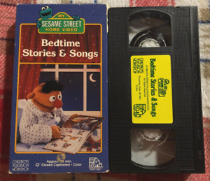 SESAME STREET: BEDTIME STORIES & SONGS (Home Video) | VHS TAPE, Tested/Working