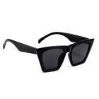 Women's Classic Black Trendy Cateye Style Oversized Square Polarized Sunglasses