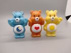 Vintage Care Bears Figures Lot of 3 Cake Topper Pencil Toys 2.5