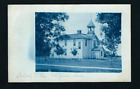 Milford Iowa IA c1907 Old Wooden School House Building w/ Bell Tower, Blue Tint