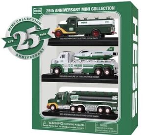 3 2023 Hess Toy Mini Trucks In One Box- Truck, Truck and Cruiser, And Tanker NIB