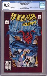 Spider-Man 2099 #1 CGC 9.8 Origin of Miguel O'Hara 🔑 Red Foil Cover 🔥 1992