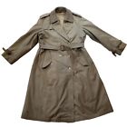 VTG BROOKS BROTHERS Double Breasted Trench/Rain Coat Womens 42L *MISSING BUTTONS