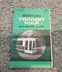 Vintage Boston Transit Map MBTA T Subway Arrow Publishing