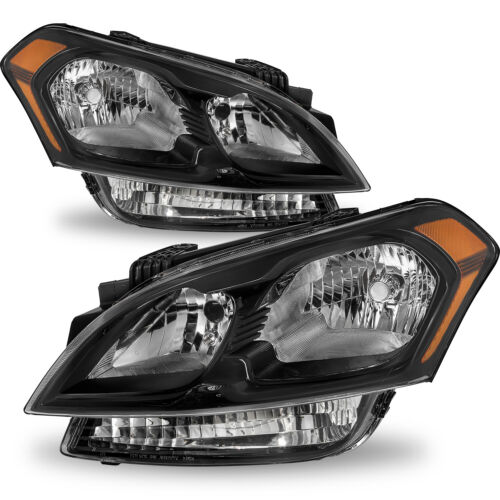 For 2012-2013 Kia Soul Halogen Black Headlights Amber Corner Lamps Pair LH+RH (For: 2012 Kia Soul)