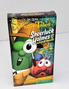 VeggieTales Sheerluck Holmes and the Golden Ruler VHS Video Tape Sherlock RARE!