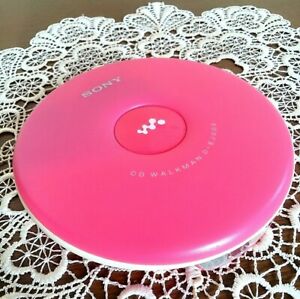 2013 SONY D-EJ002 WALKMAN CD Player Bundle Pink Tested from Japan Used