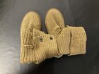 WOMAN’S UGG Classic 5819 Tall Cardy Sweater Knit Button Boot sz 9 Oat