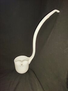 Vintage Westmoreland Milk Glass Punch Bowl Ladle with Ice Lip 13 1/2” Long