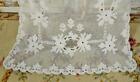 Divine Long Antique French Cornely Lace, Applique & Embroidered Curtain / Drape