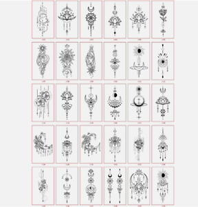 1Pcs Woman Waterproof Body Temporary Tattoos Sticker Removable (One sheet of 30)