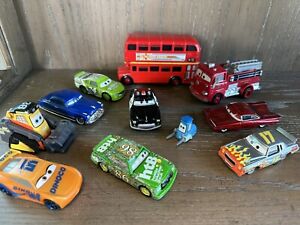 Lot Of 11 Disney Pixar Cars 1:55 Diecast Cars As Is Gently Played With