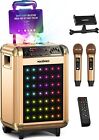 New ListingKaraoke Machine for Adults and Kids with 2 Bluetooth Wireless Microphones. Po...