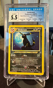 Pokemon English 1st Edition Neo Discovery Umbreon Holo #13 CGC 5.5 Excellent